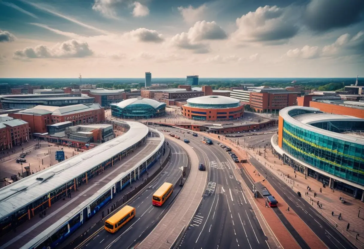 Taxi Birmingham – smidig resa till Birmingham i Storbritannien illustration