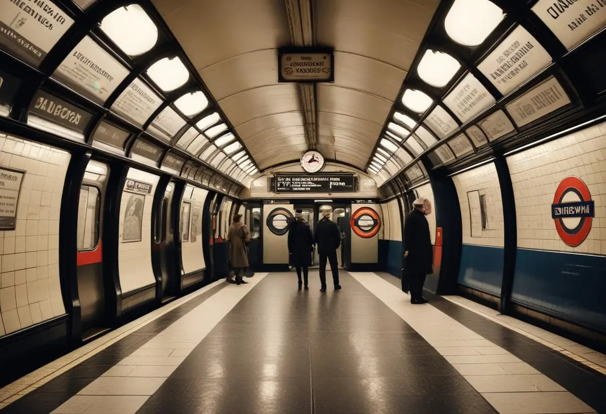 Kollektivtrafik London – enkelt att resa i London, Storbritannien illustration