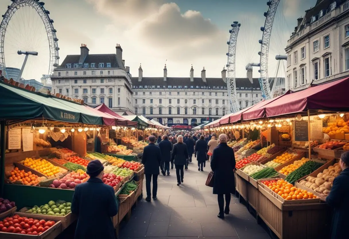 Hitta dina nya favoritmatbutiker i London illustration