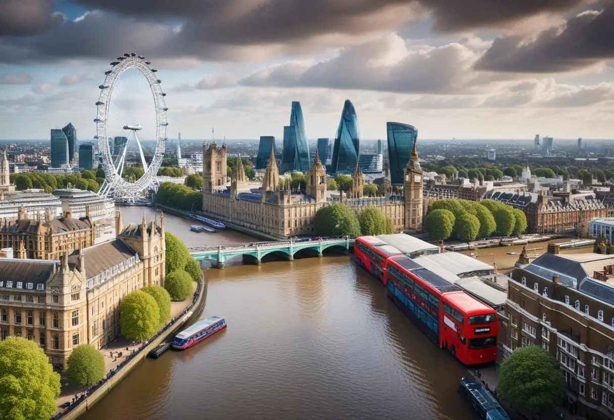Lär känna London, United Kingdom illustration