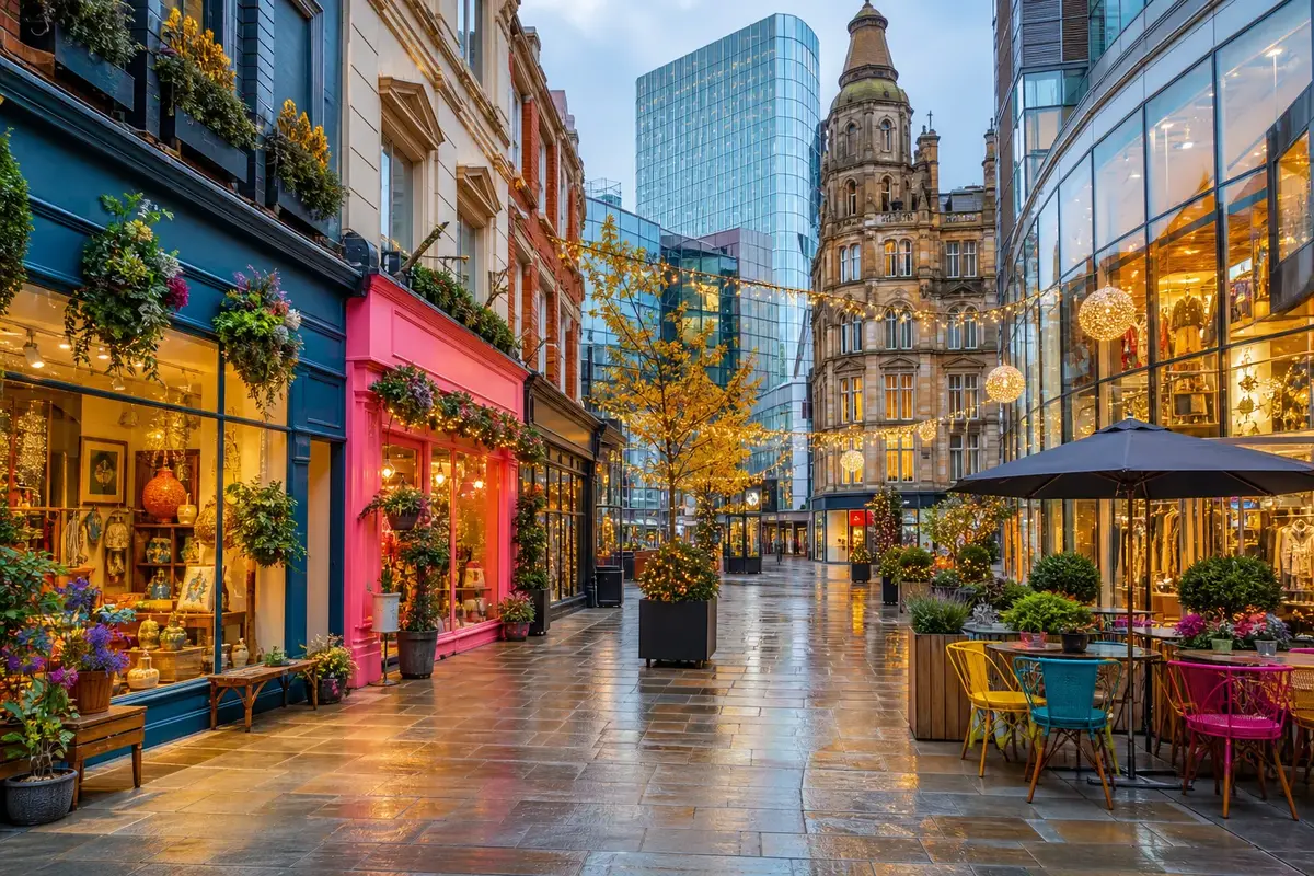 Shopping i Manchester city centre